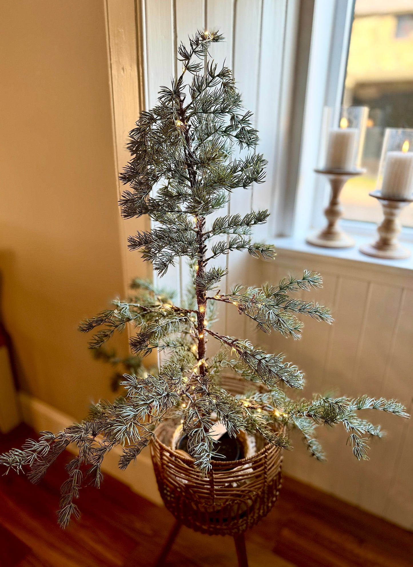 Indoor Frosted LED Christmas Tree - 80cm