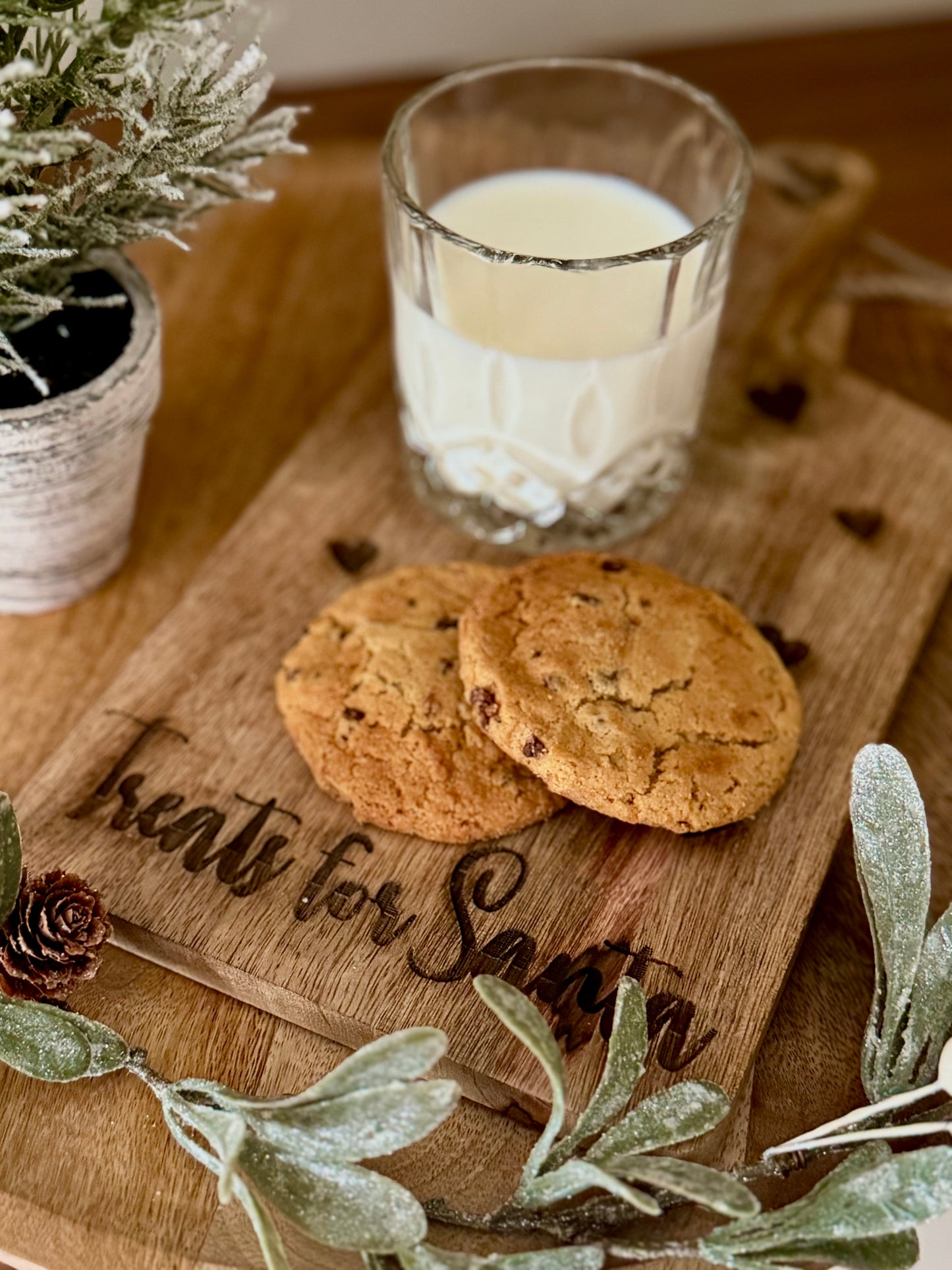 Santa Treat Wooden Serving Board