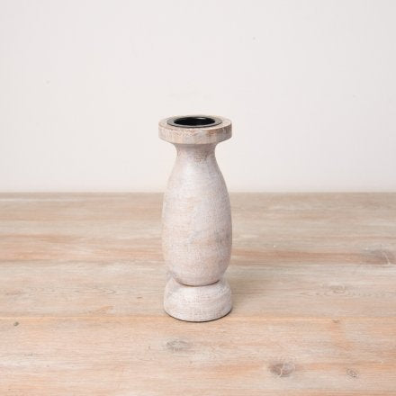 Rustic Wooden Pillar Candle Holders - Choice of Sizes