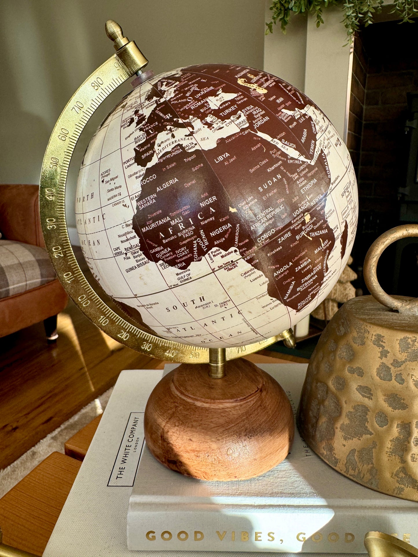 Mango Wood Globe