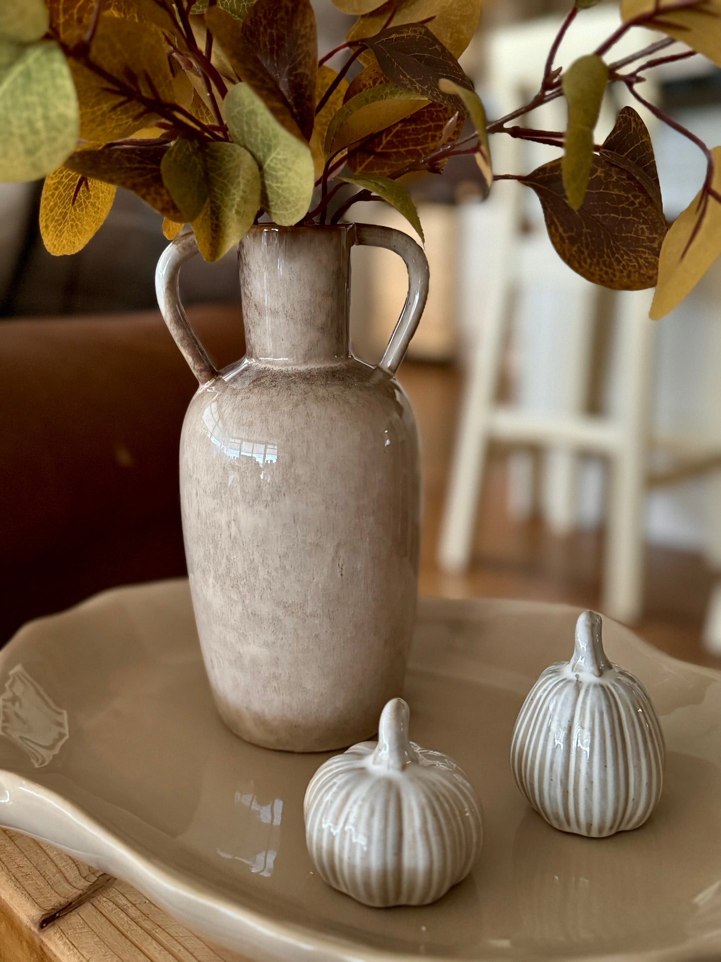 Latte Reactive Glaze Vase