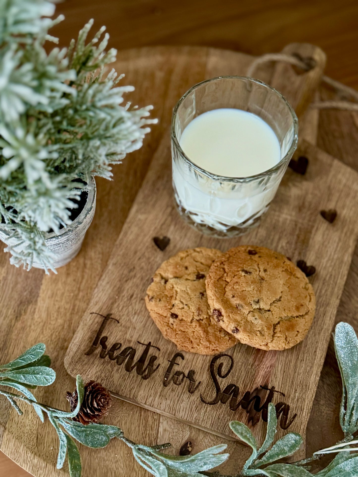 Santa Treat Wooden Serving Board