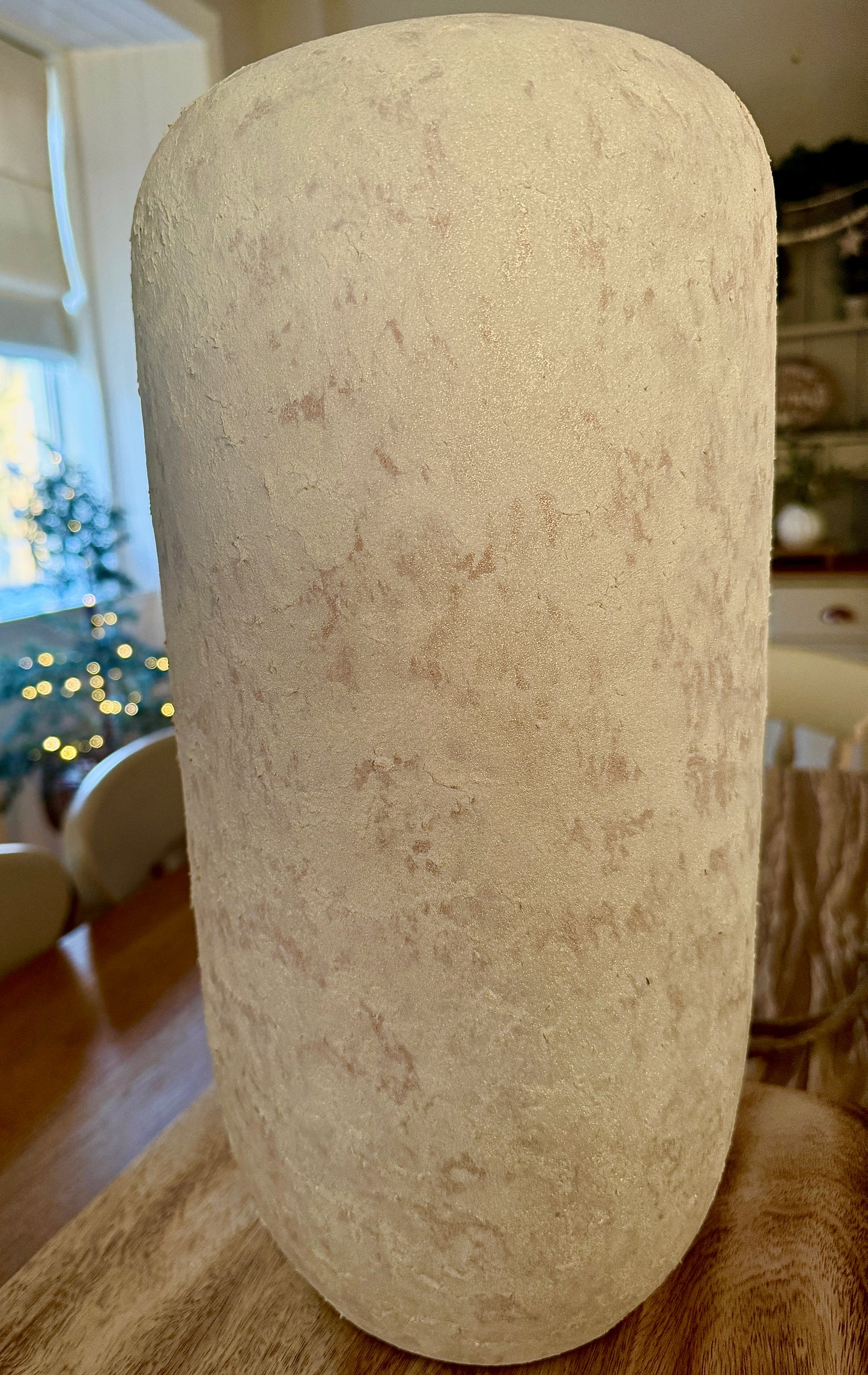 Beige and Gold Stone Vase