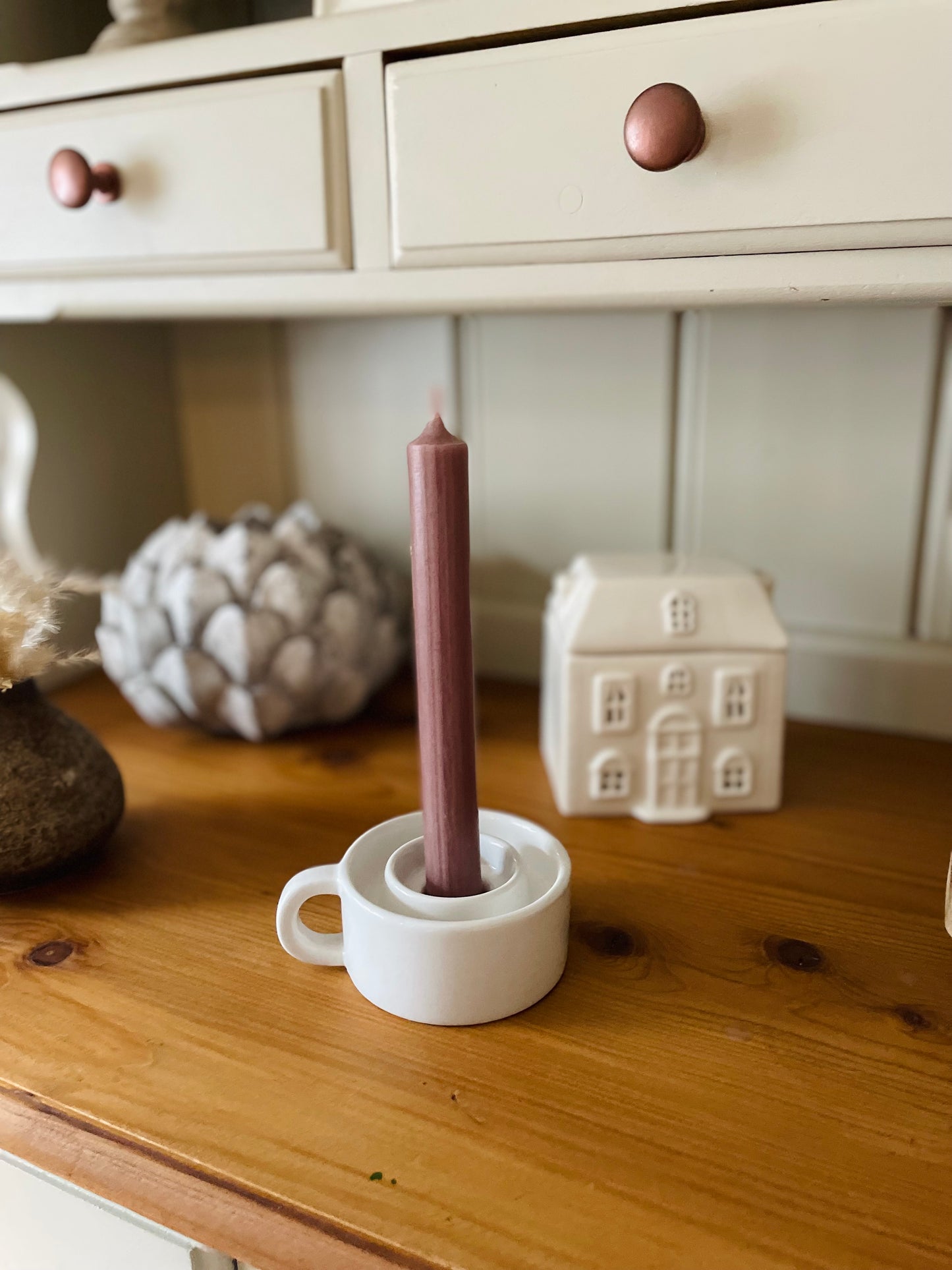 Ceramic Dual Purpose Tealight & Dinner Candle Holder