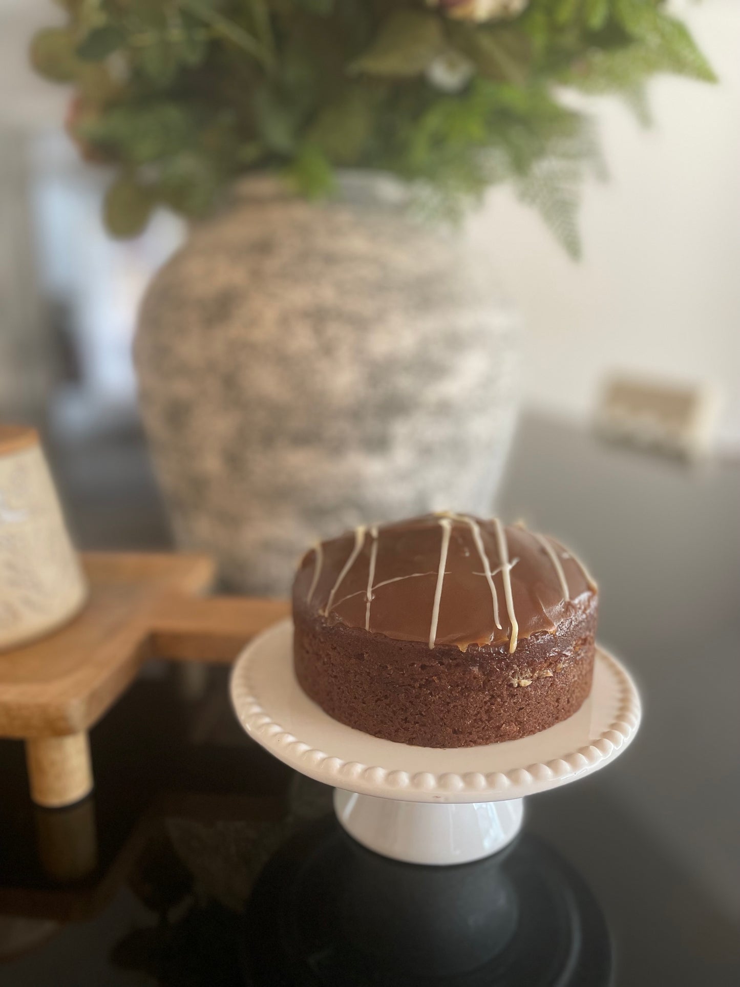 Cake Plate With Beaded Edge