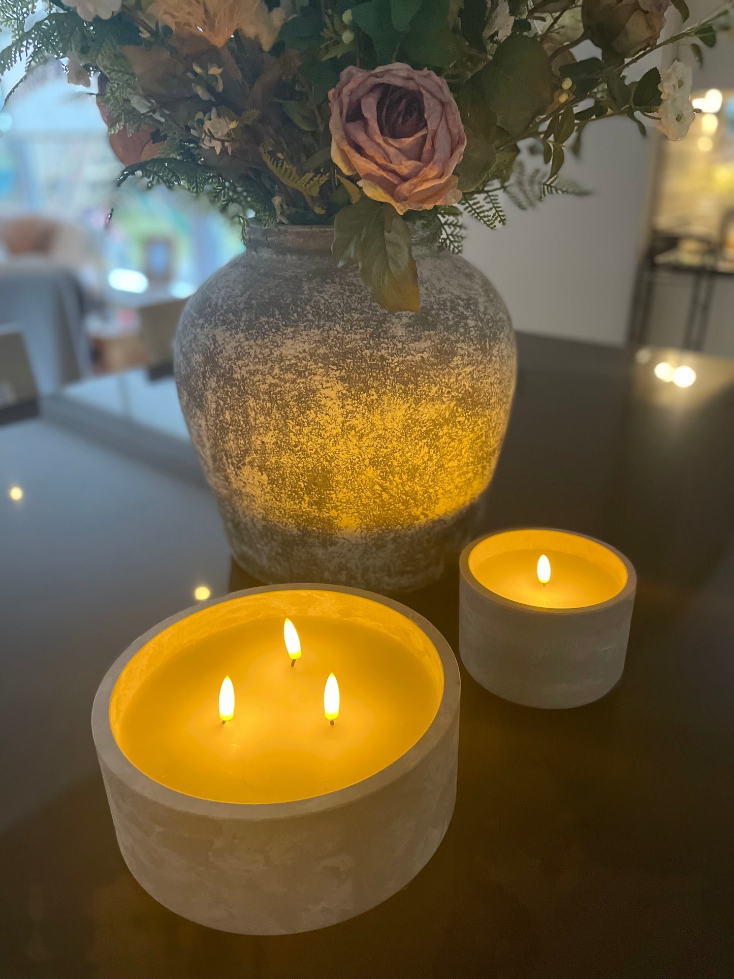 LED Cement Candles