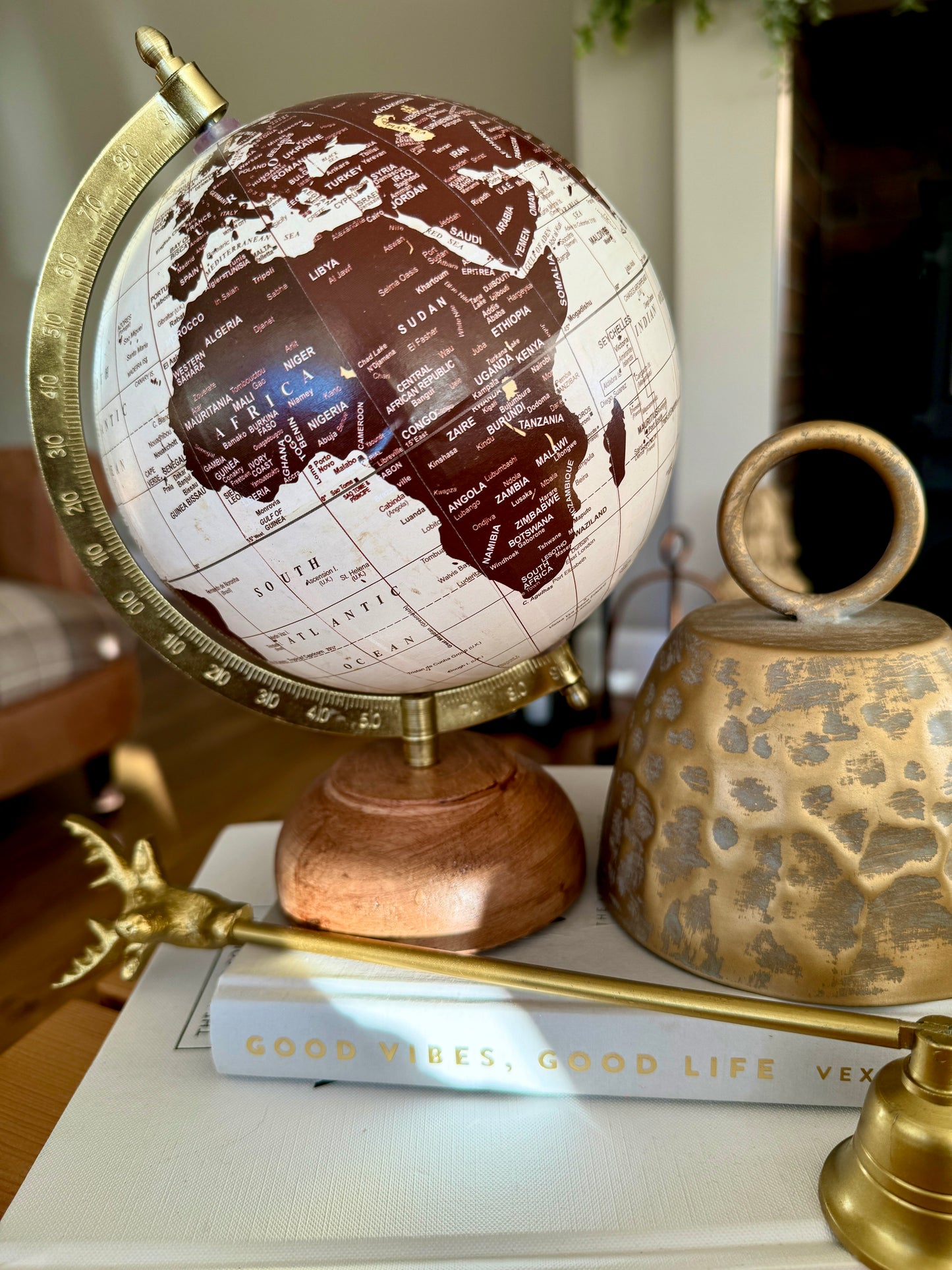 Mango Wood Globe