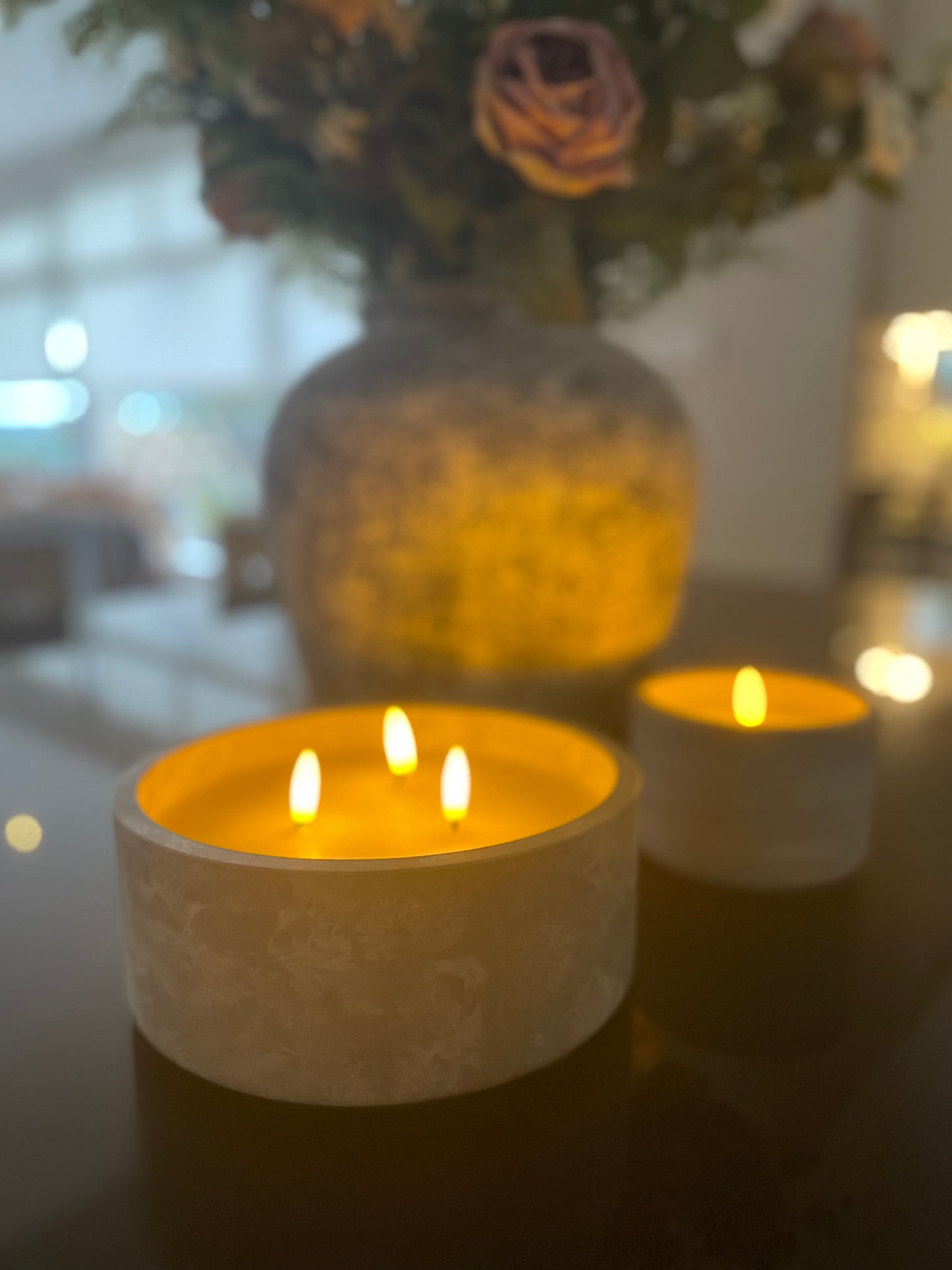 LED Cement Candles