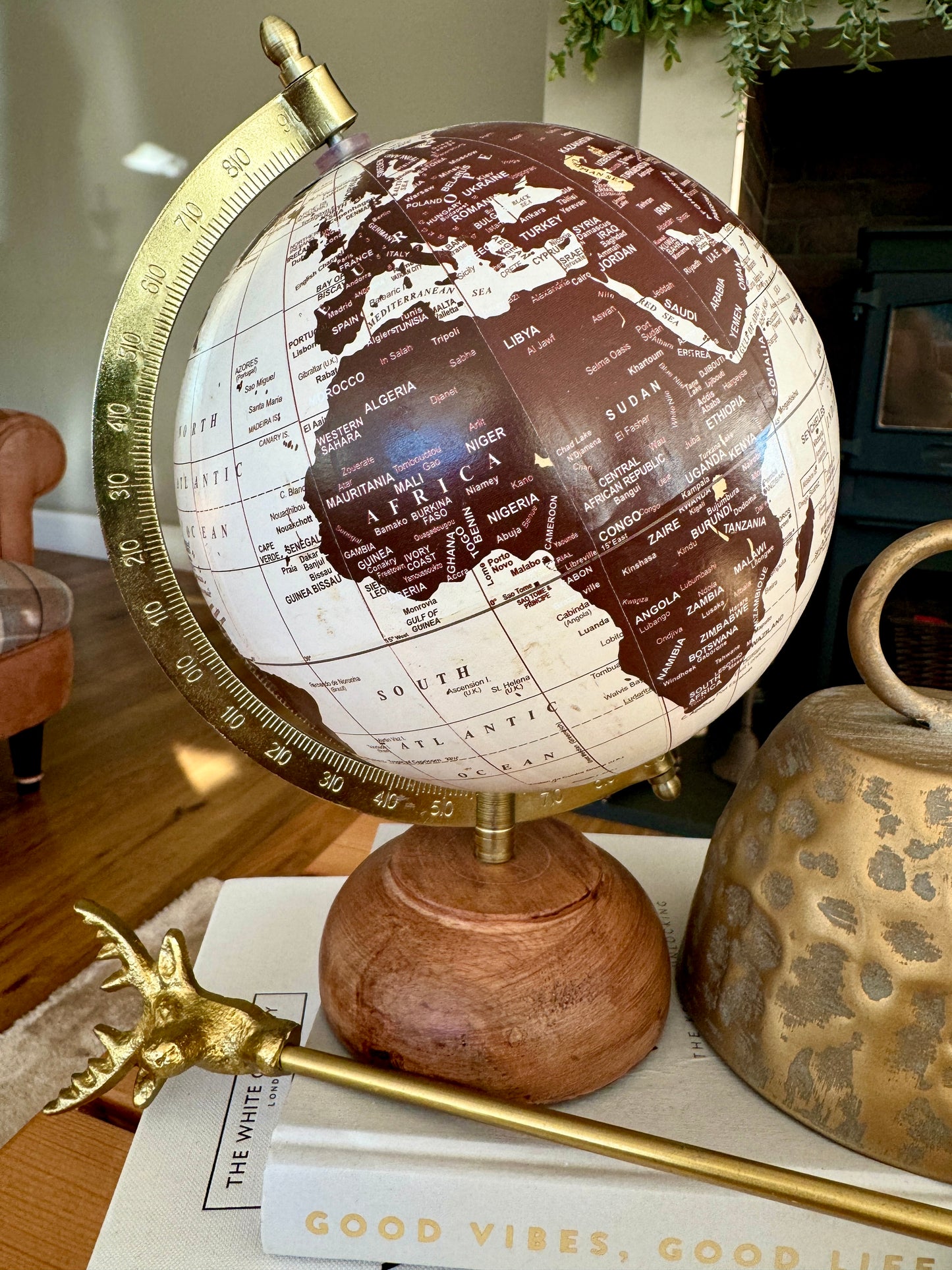 Mango Wood Globe