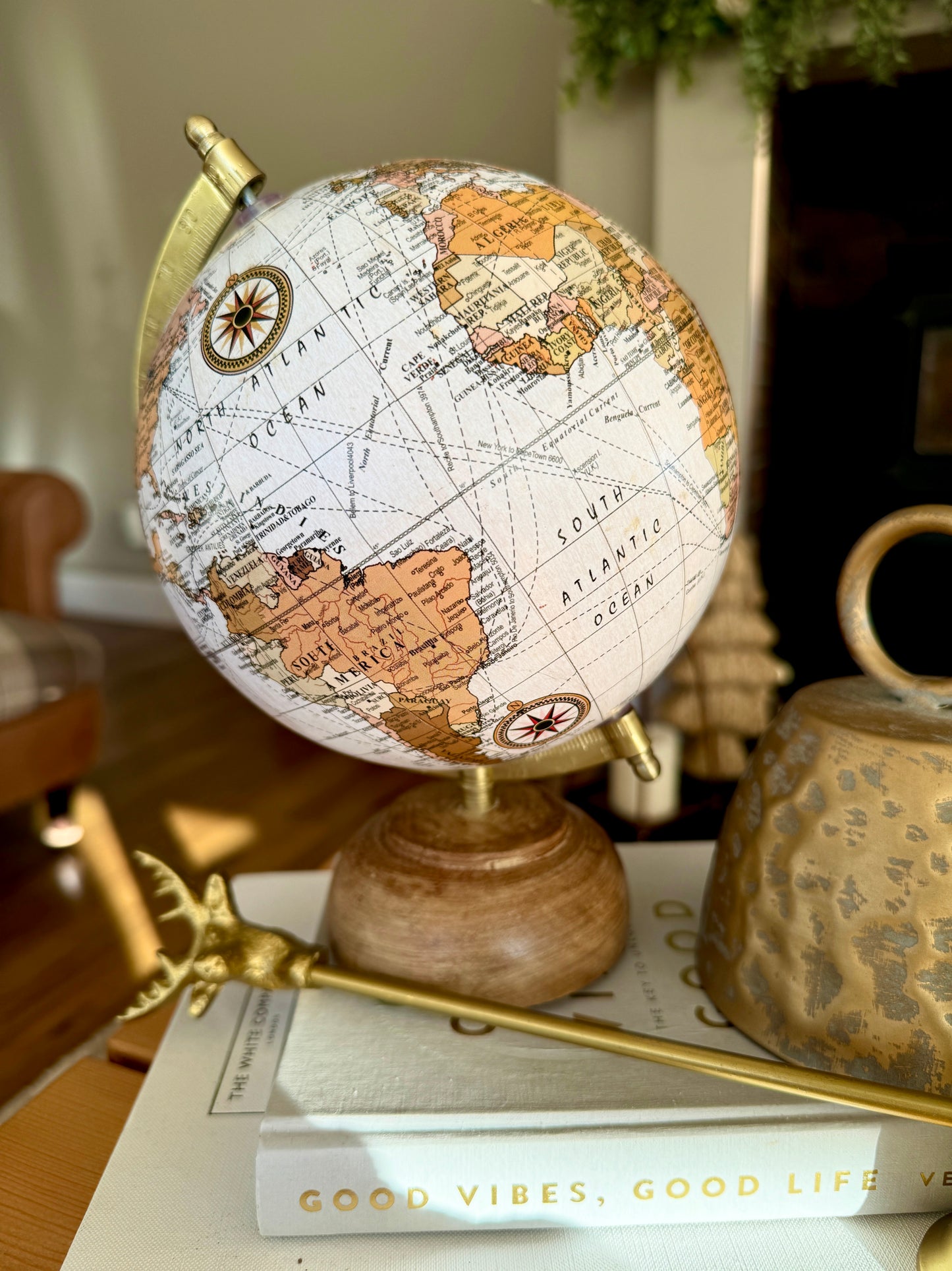 Mango Wood Globe