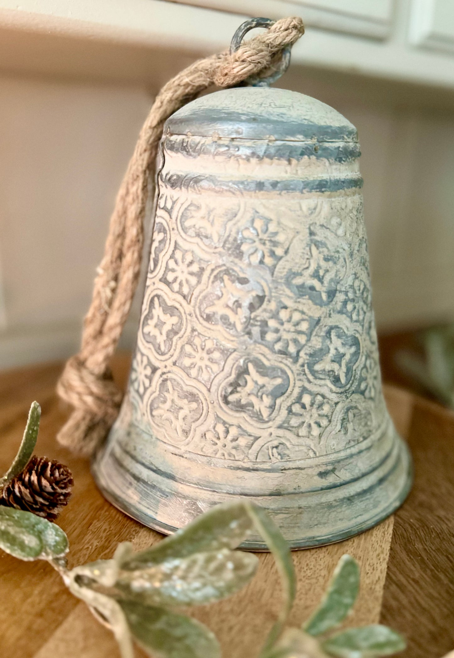 Rustic Silver Hanging Bell - 16.5cm