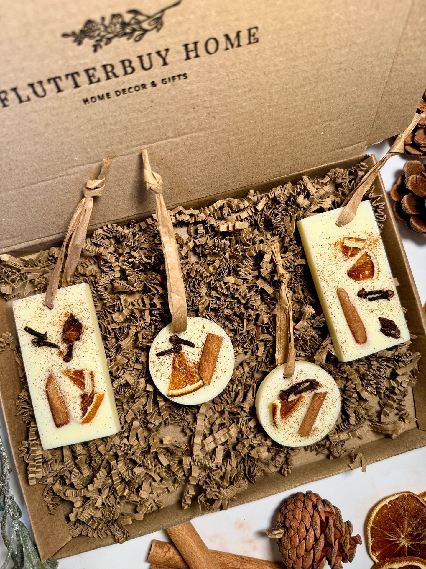 *Imperfect* Festive Spice Mood Boosting Wax Hanging Decorations
