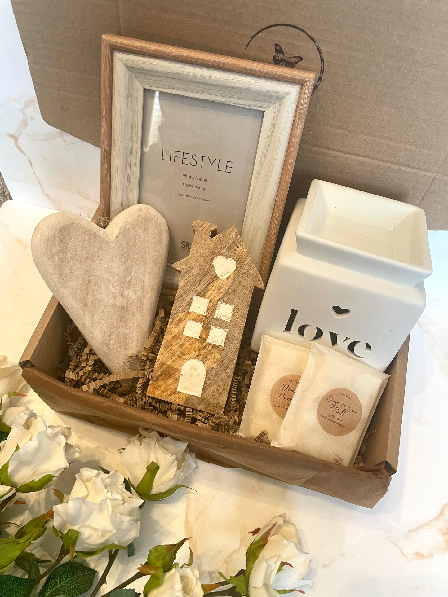 Wooden Love Heart Home Styling Box