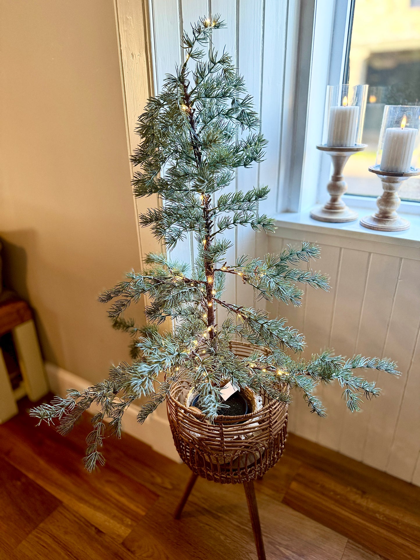 Indoor Frosted LED Christmas Tree - 80cm