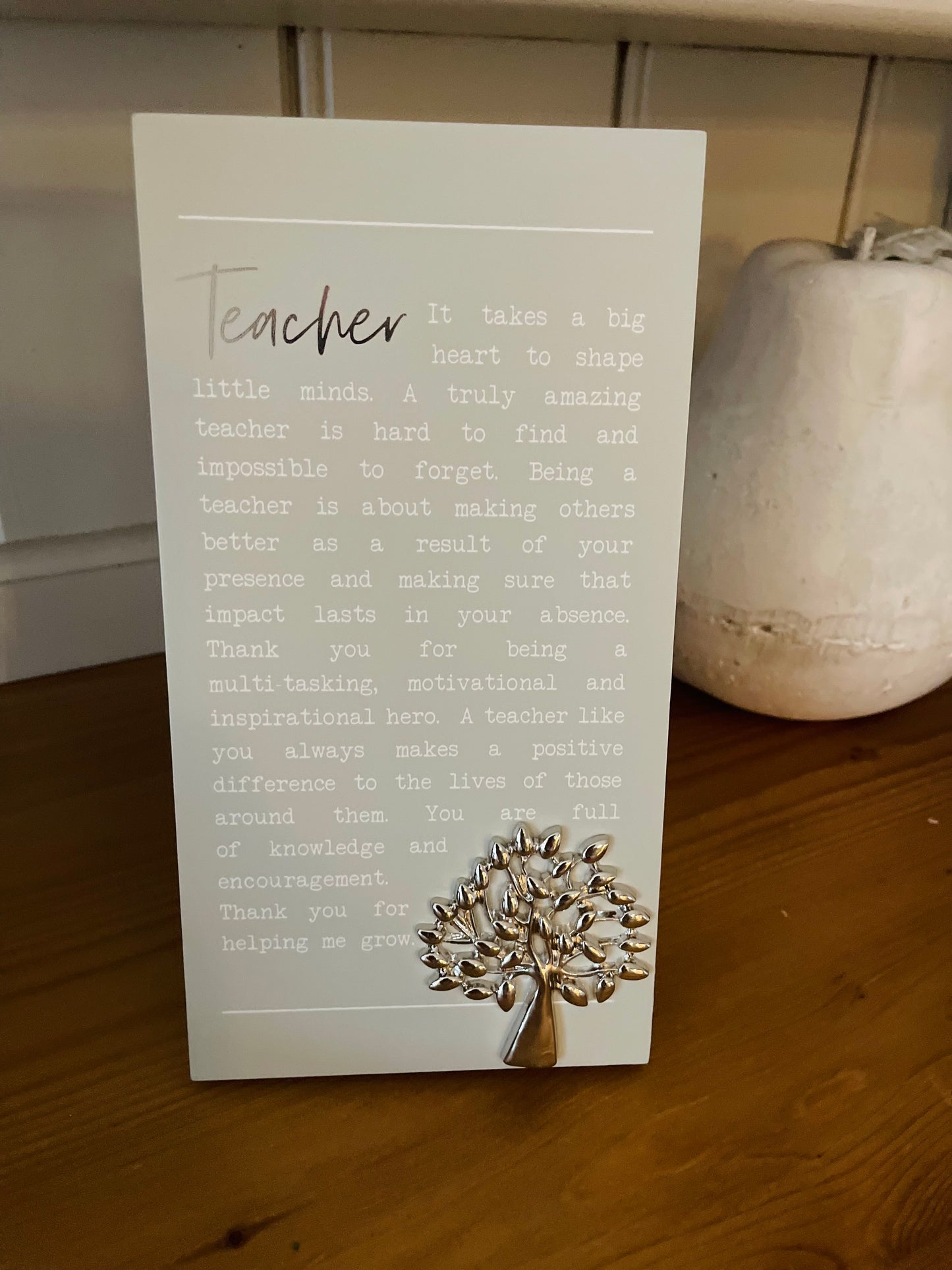 Standing Teacher Plaque