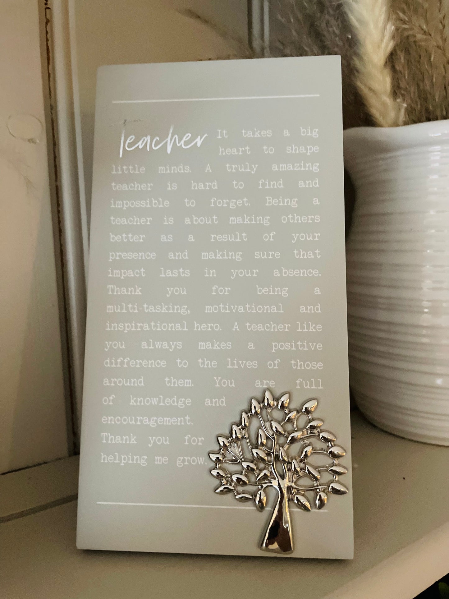Standing Teacher Plaque