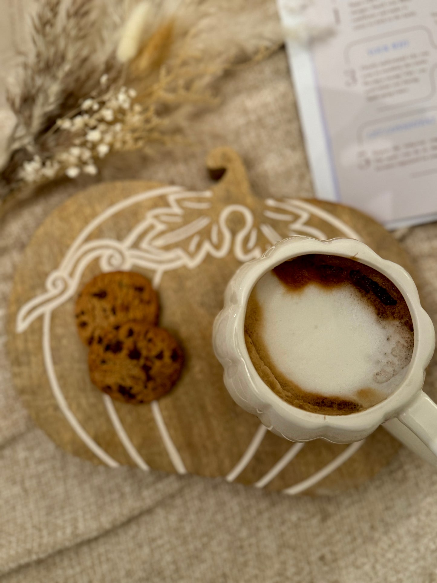 White Ceramic Pumpkin Mug