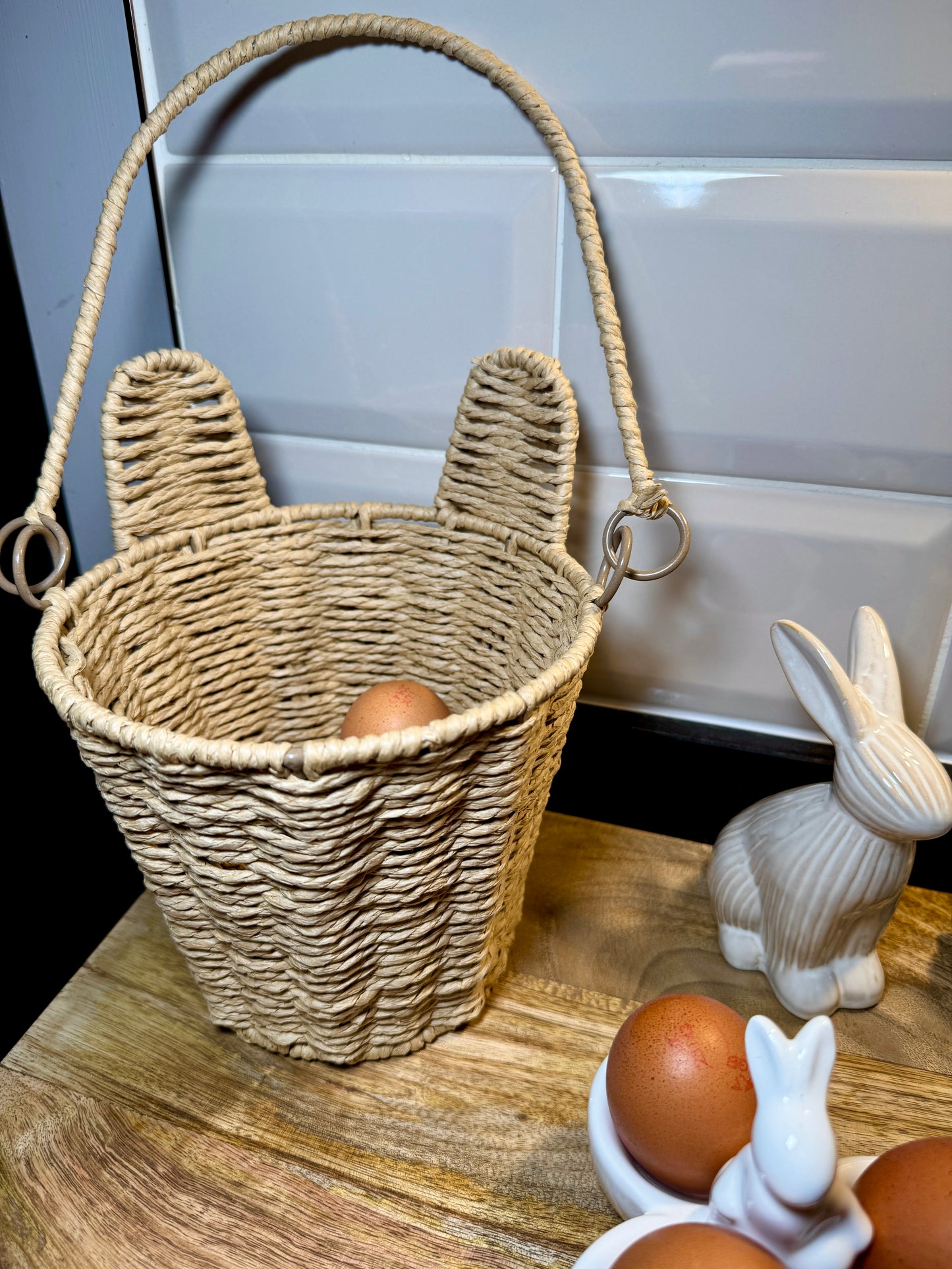 Paperrope Storage Basket With Bunny Ears