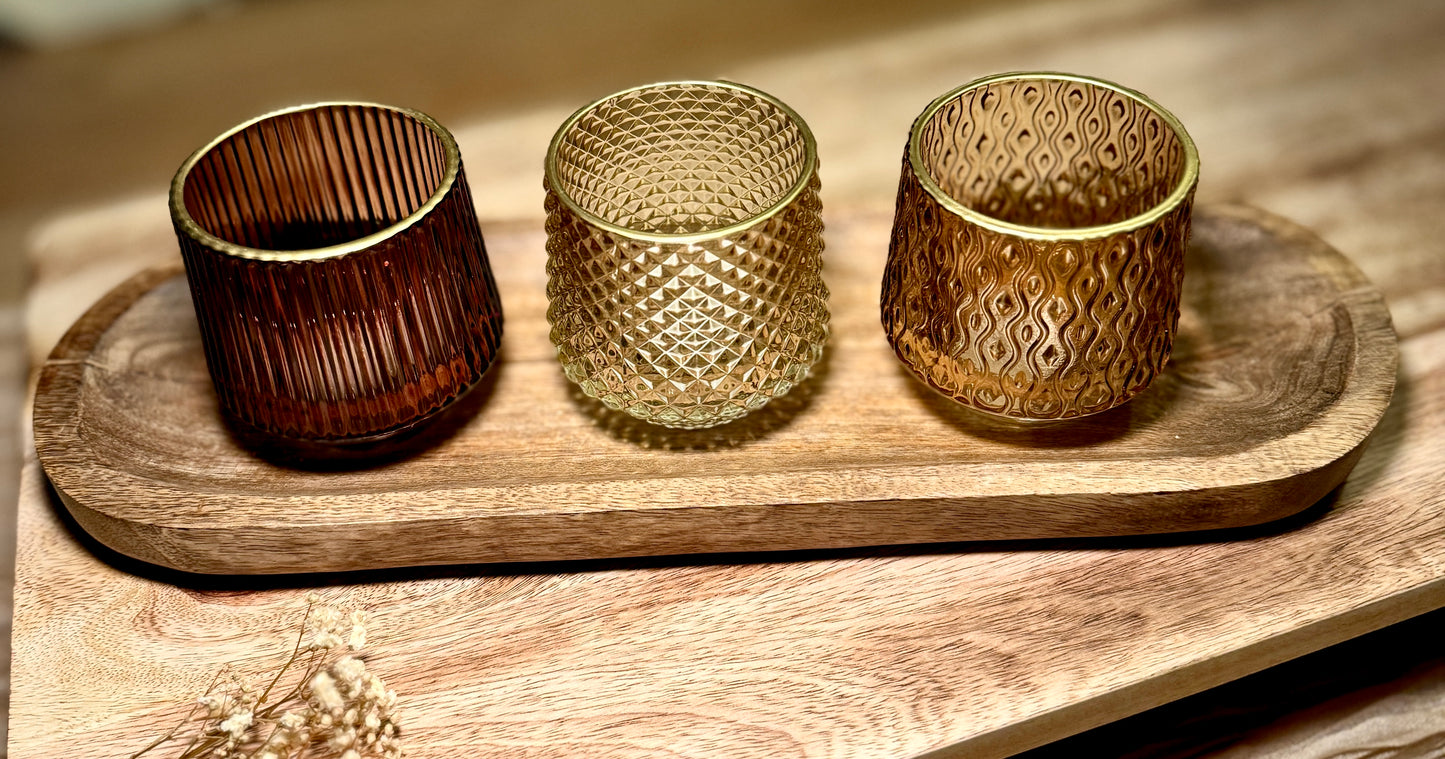 Gold Candle Holder Set