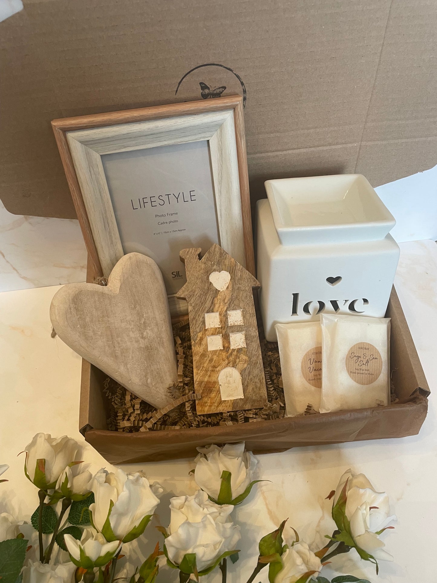 Wooden Love Heart Home Styling Box