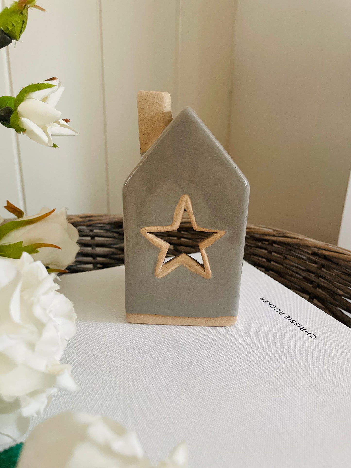 Grey Cement Star Candle House