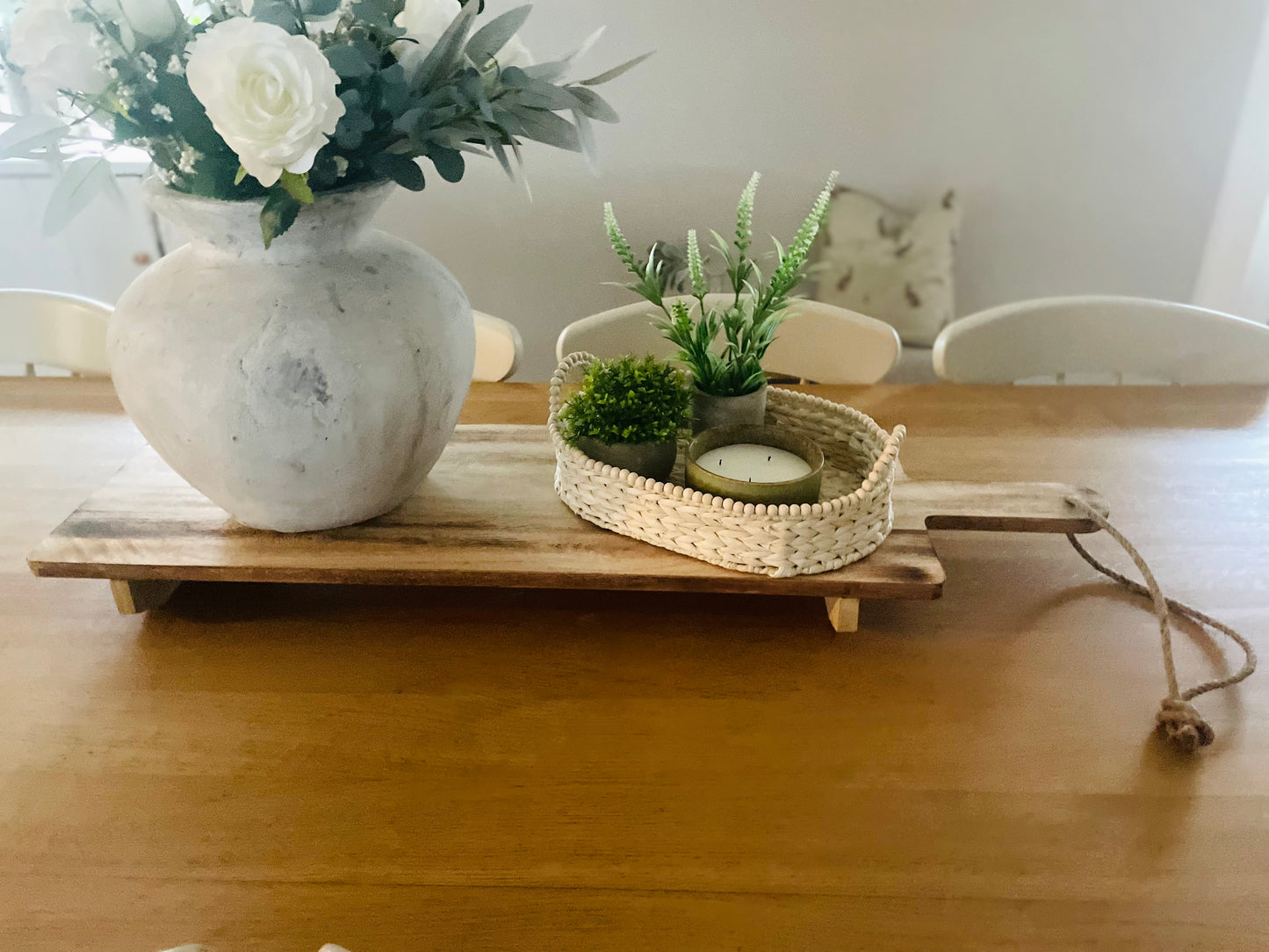 Distressed Natural Wood Serving Graze Board 100cm