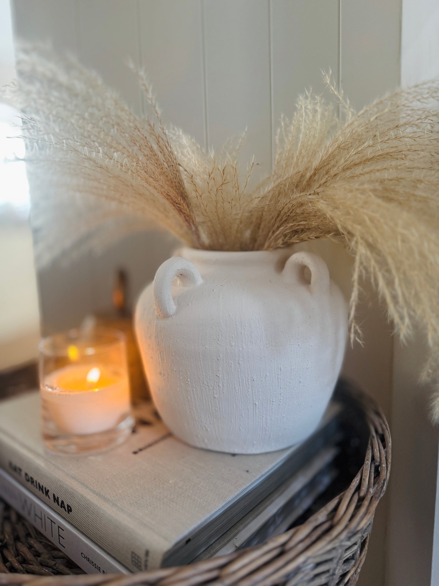White Toby Vase - 2 Sizes