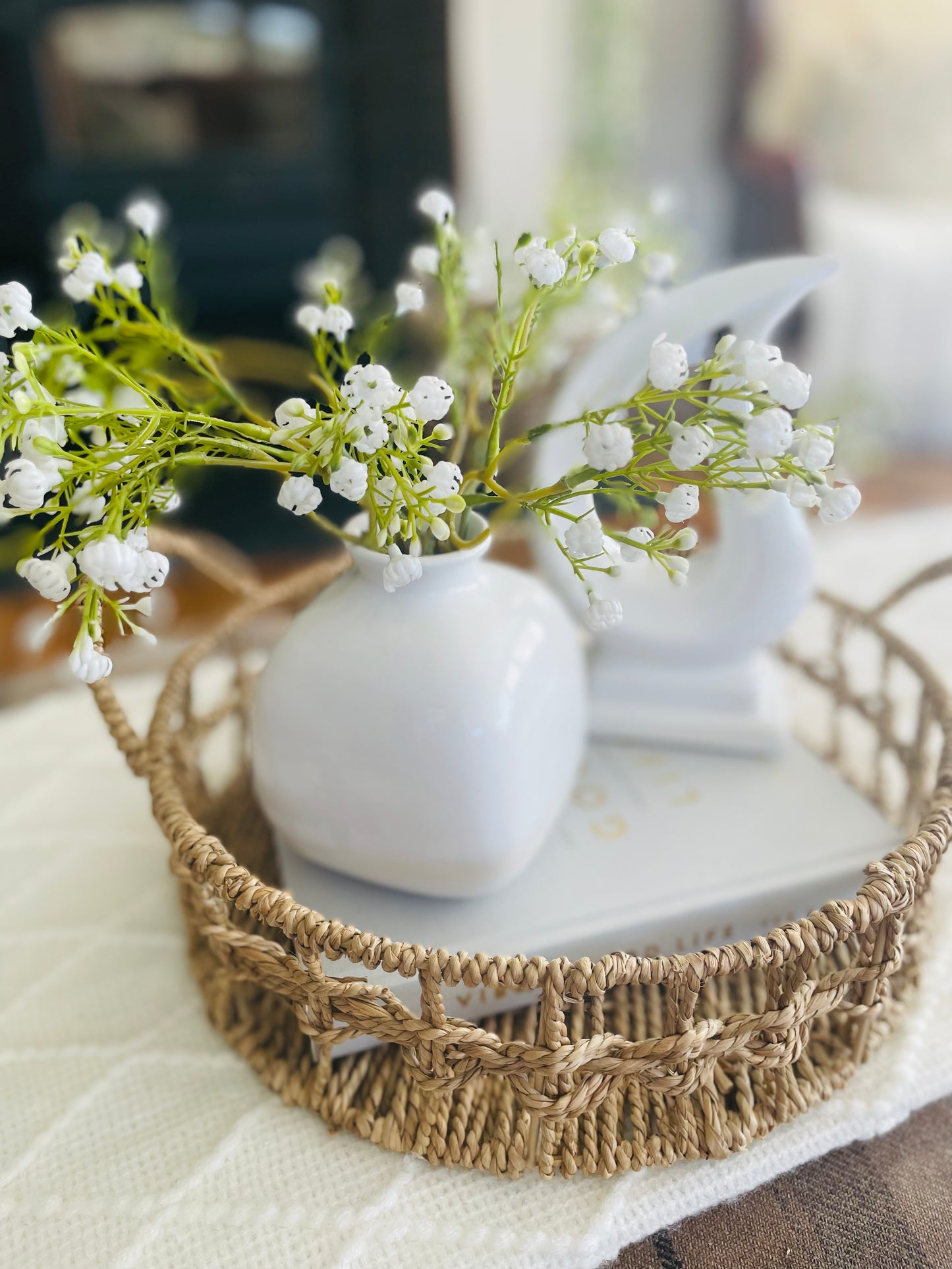Tasha White Vase