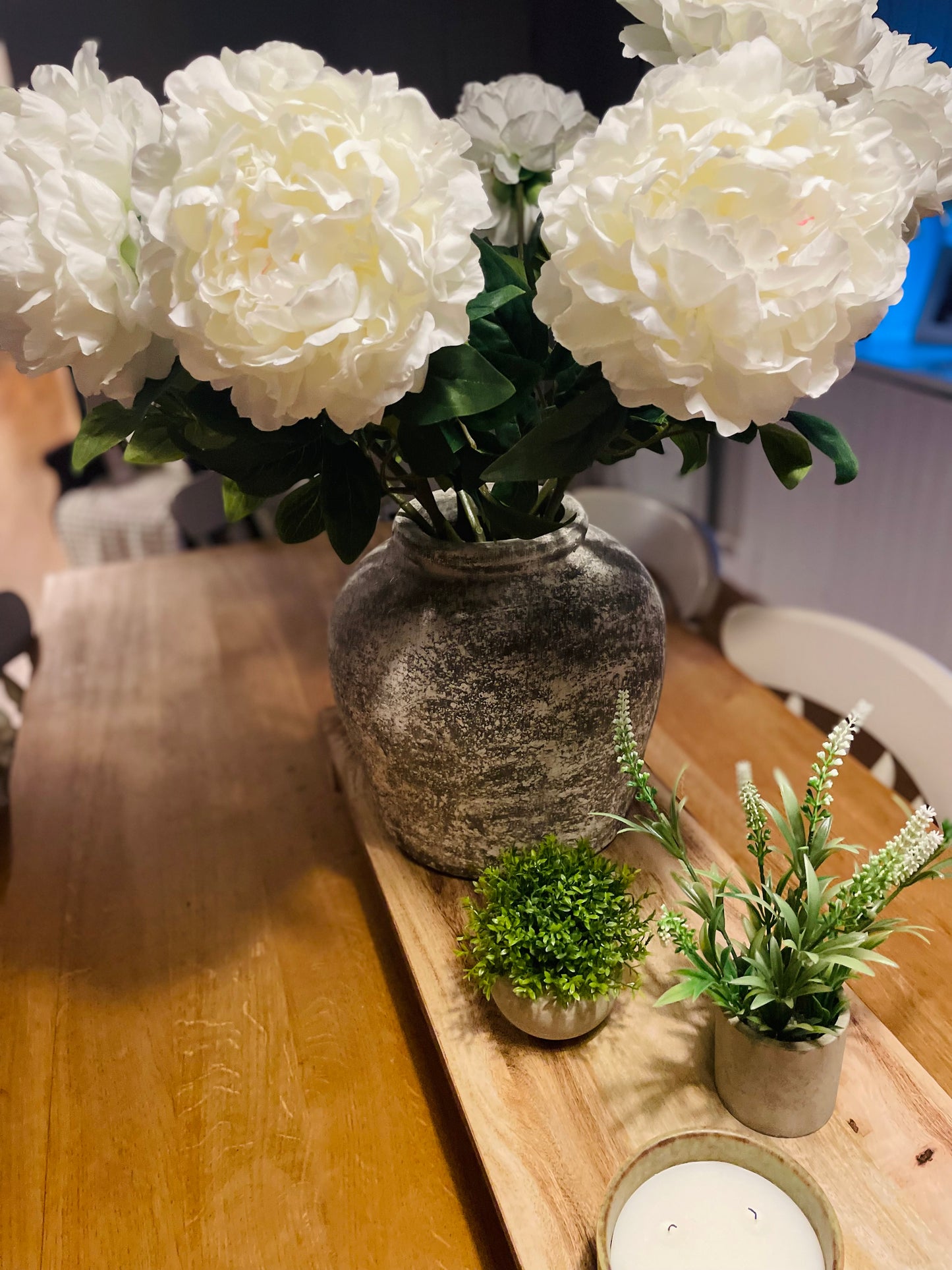 Large White Peony Stem