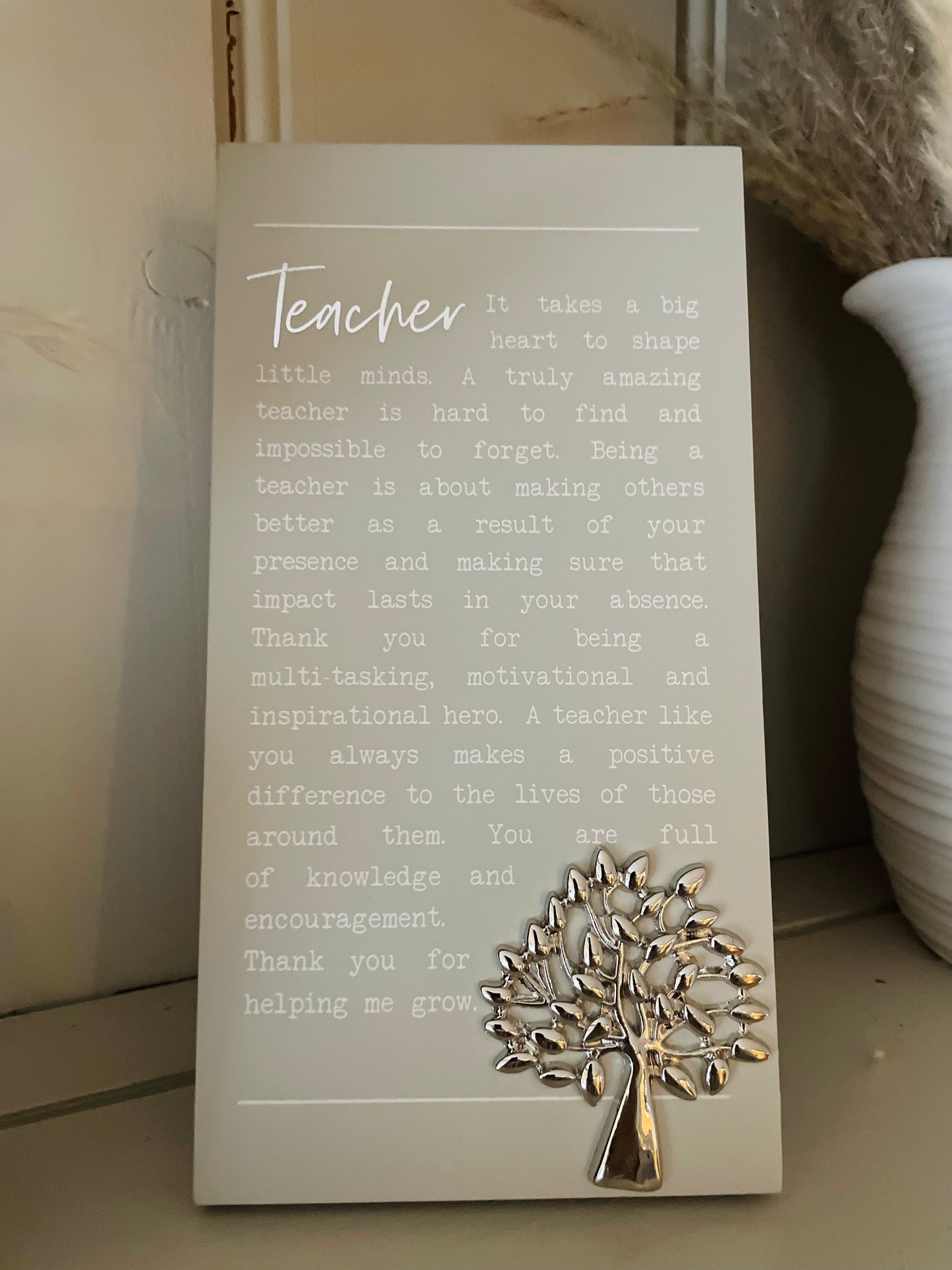 Standing Teacher Plaque