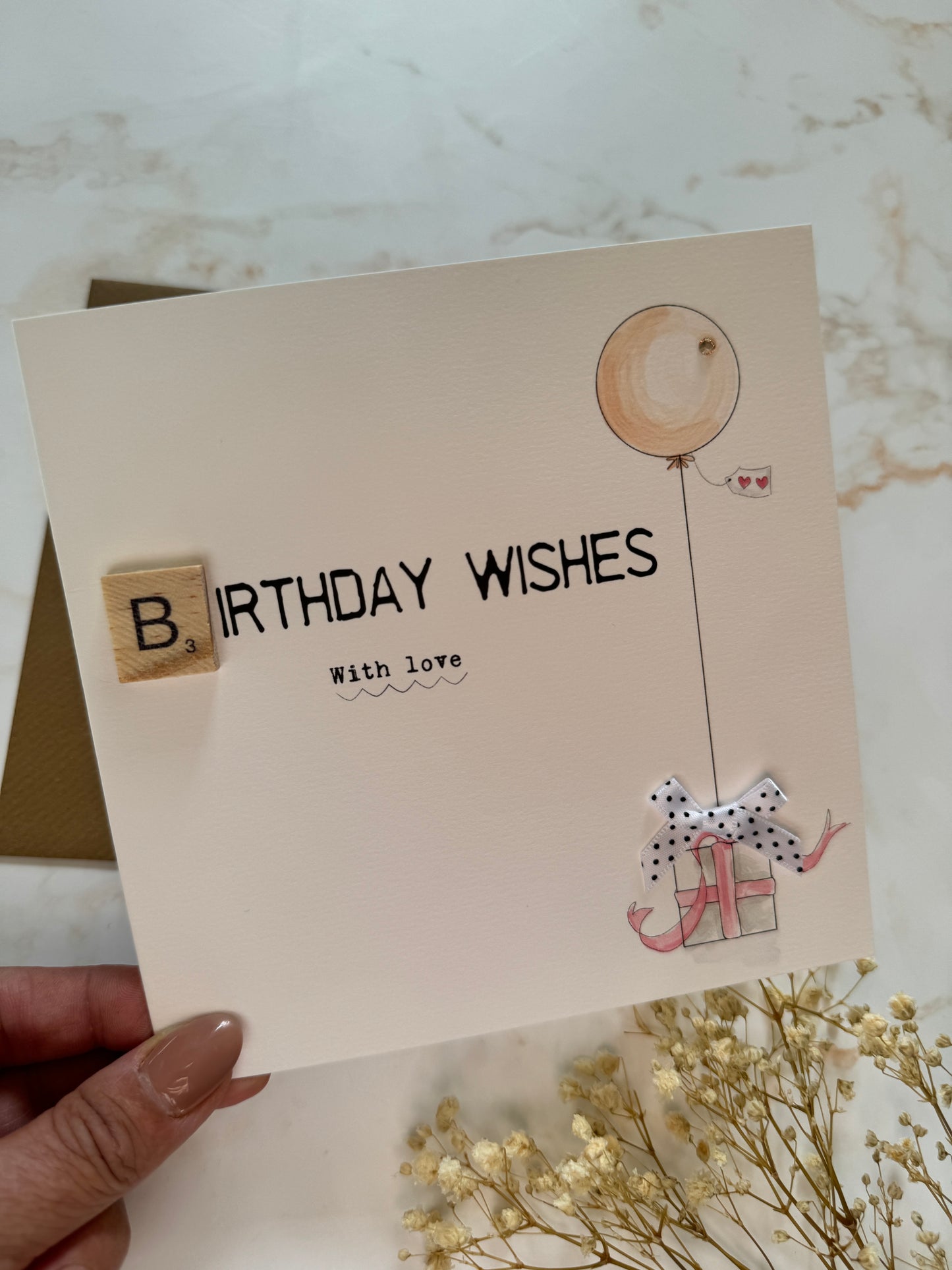 Birthday Wishes Scrabble Card