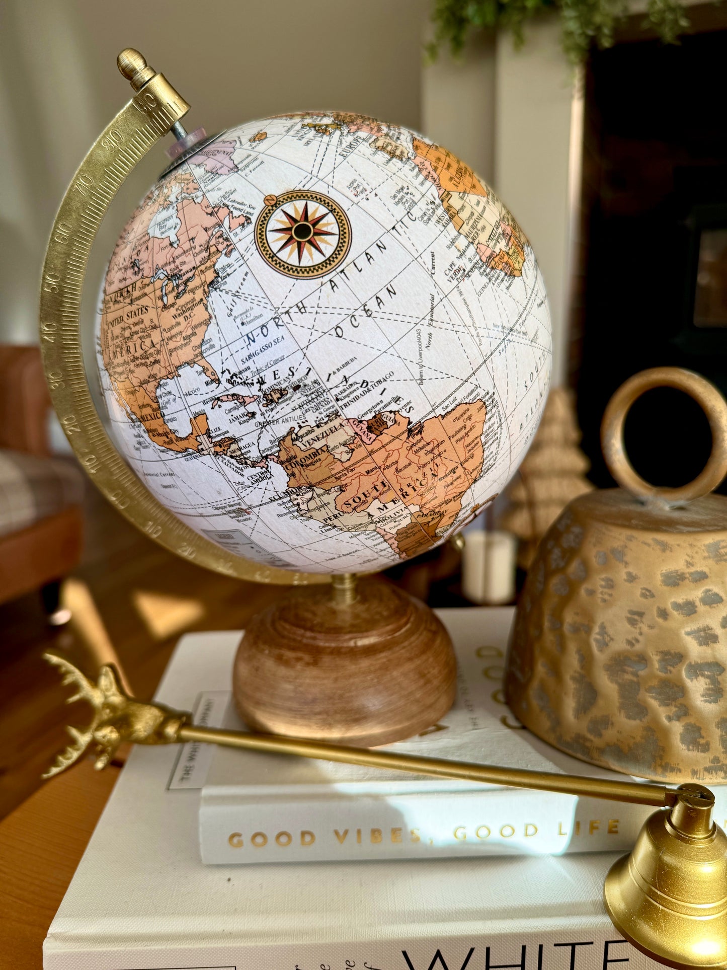 Mango Wood Globe