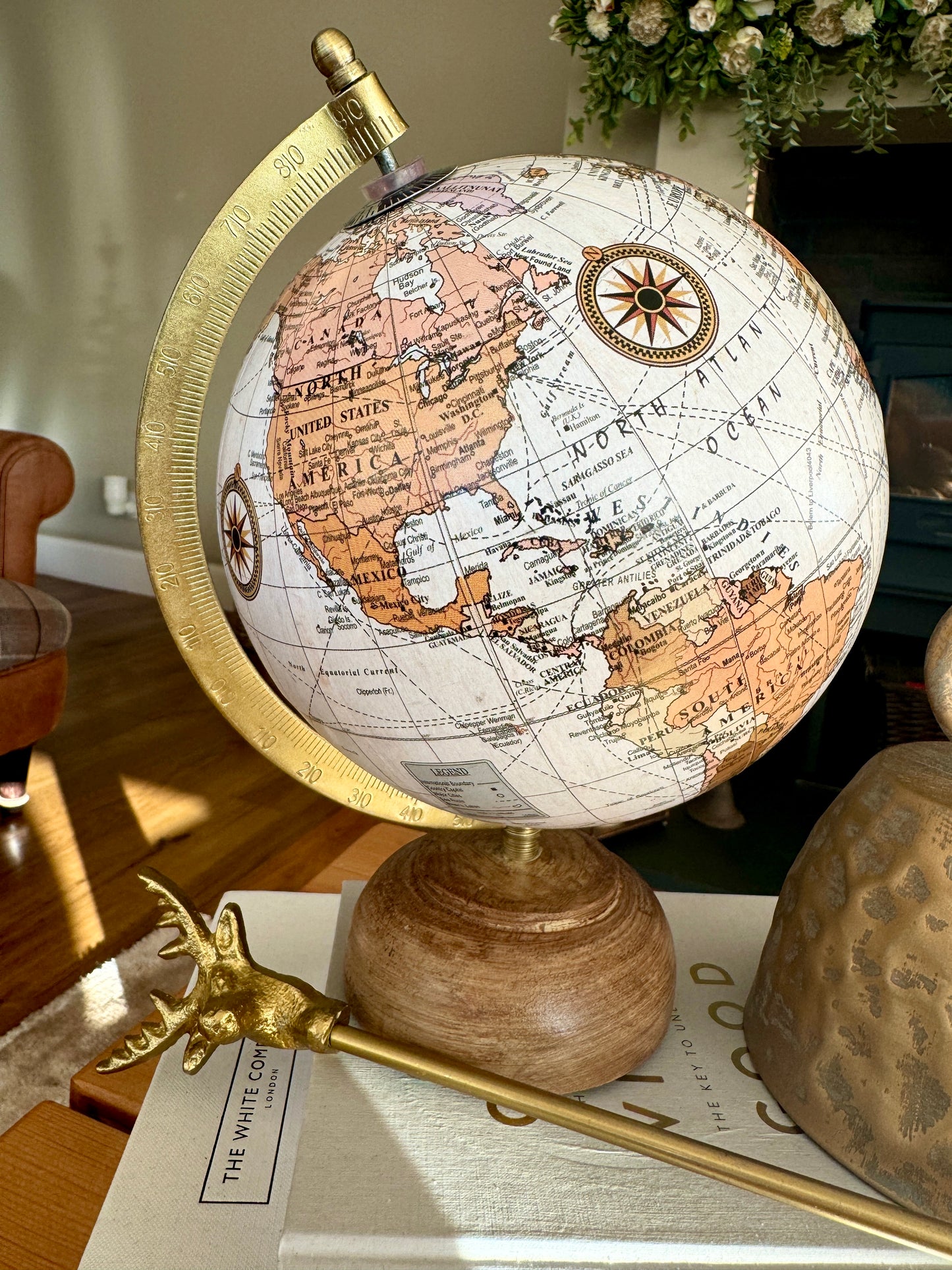 Mango Wood Globe