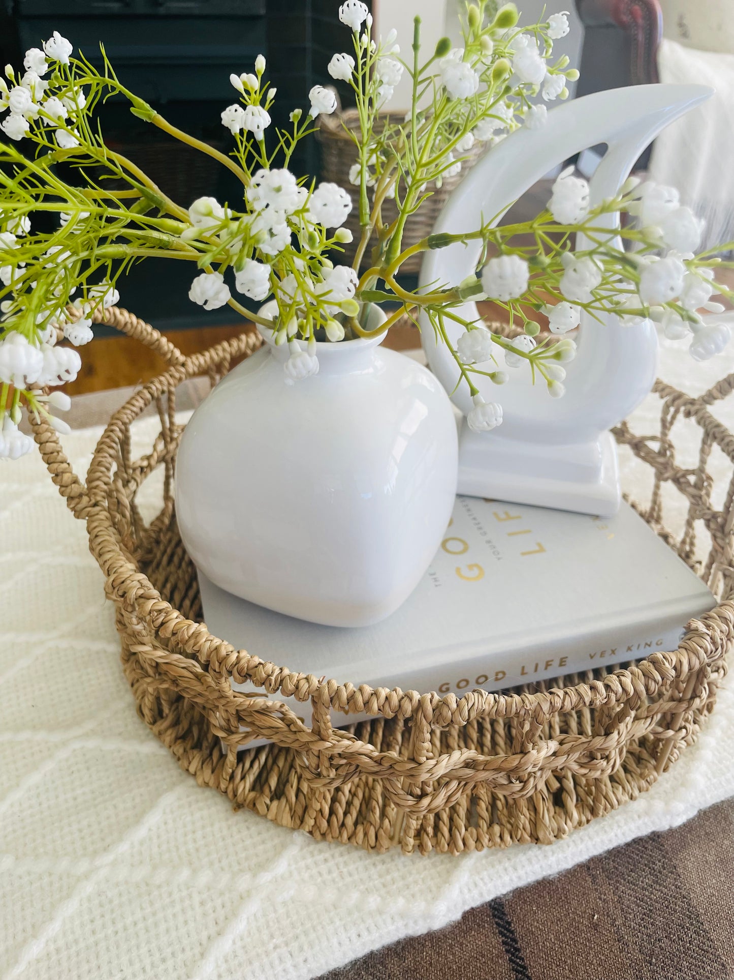 Tasha White Vase