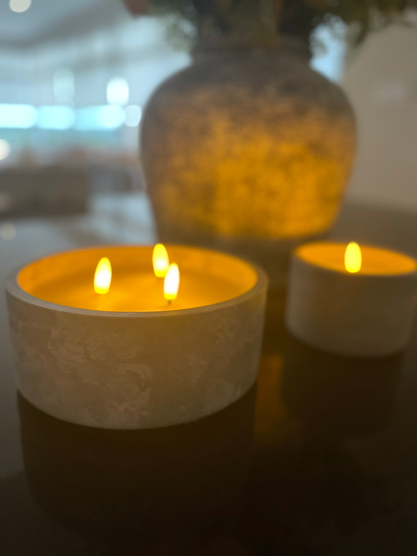 LED Cement Candles