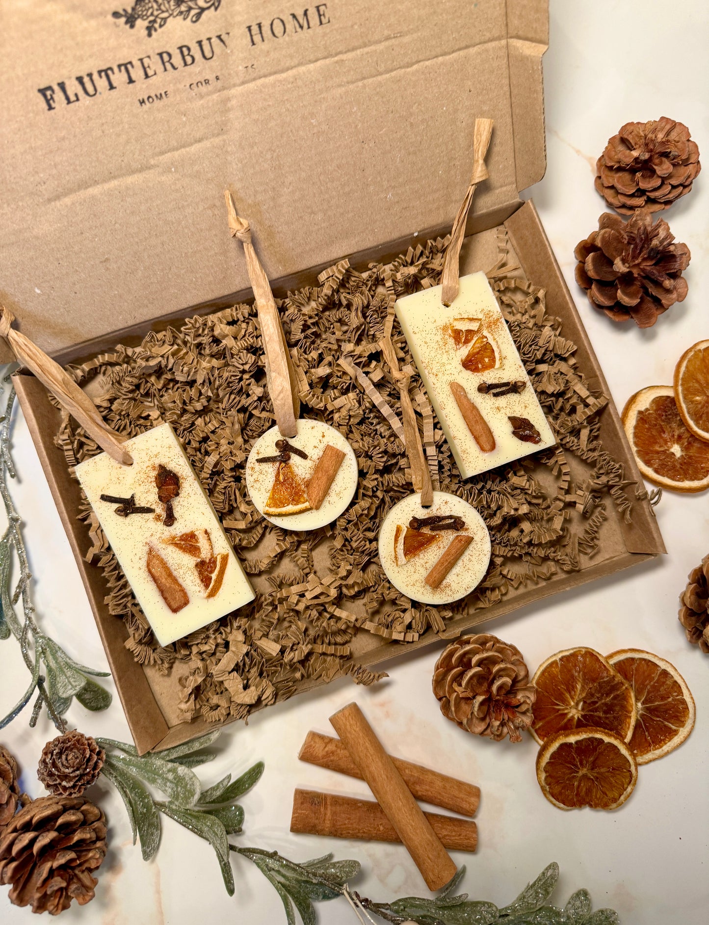 *Imperfect* Festive Spice Mood Boosting Wax Hanging Decorations