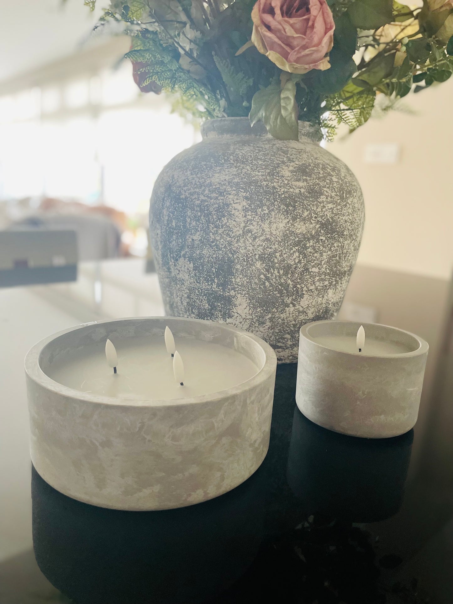 LED Cement Candles