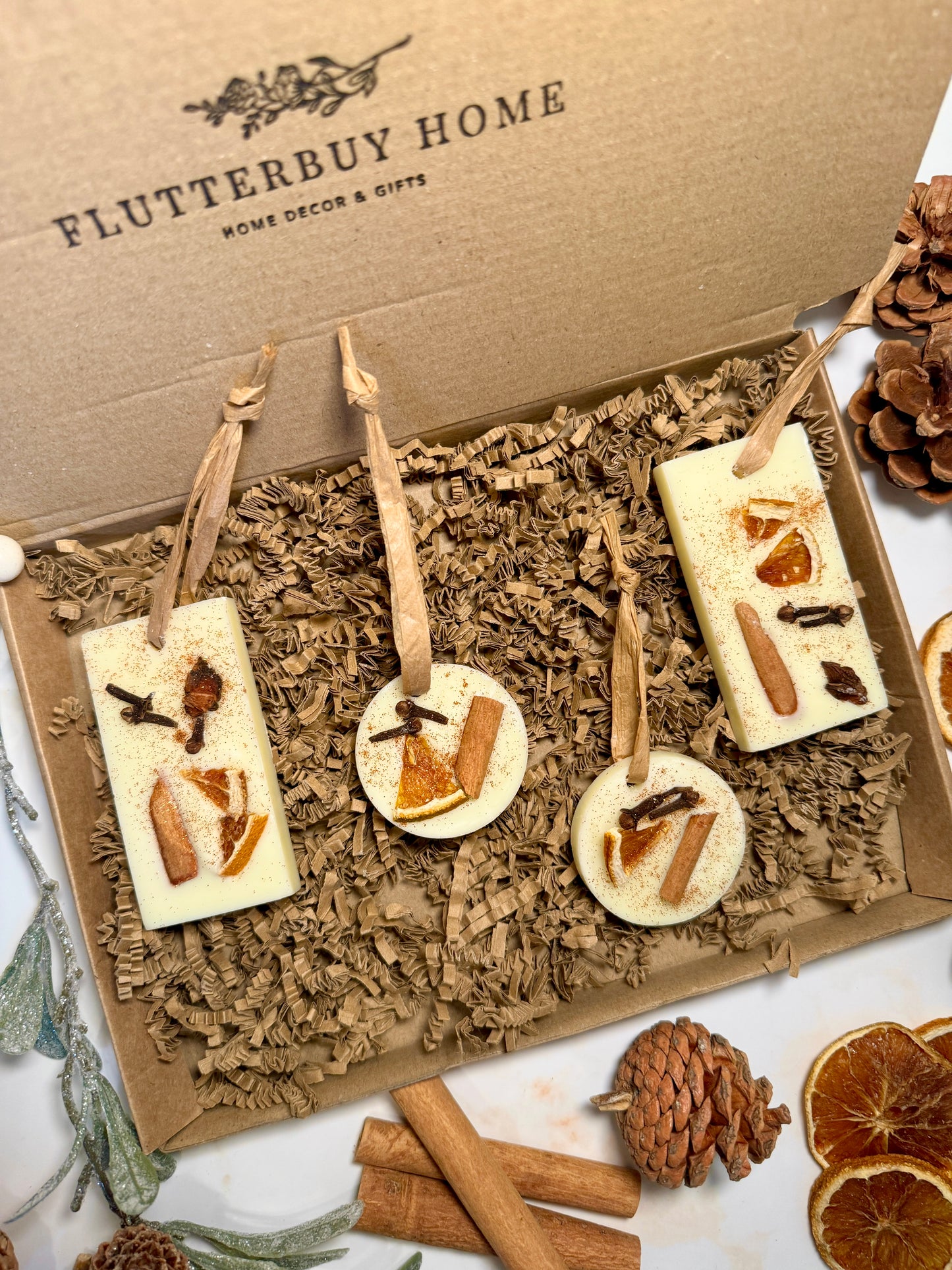 *Imperfect* Festive Spice Mood Boosting Wax Hanging Decorations