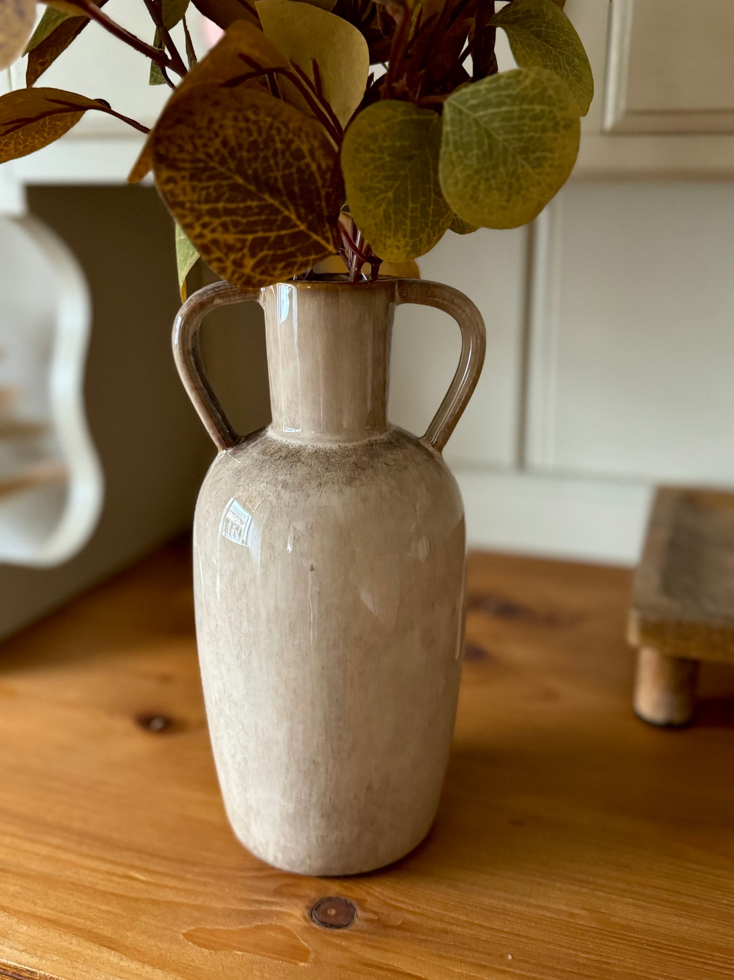 Latte Reactive Glaze Vase