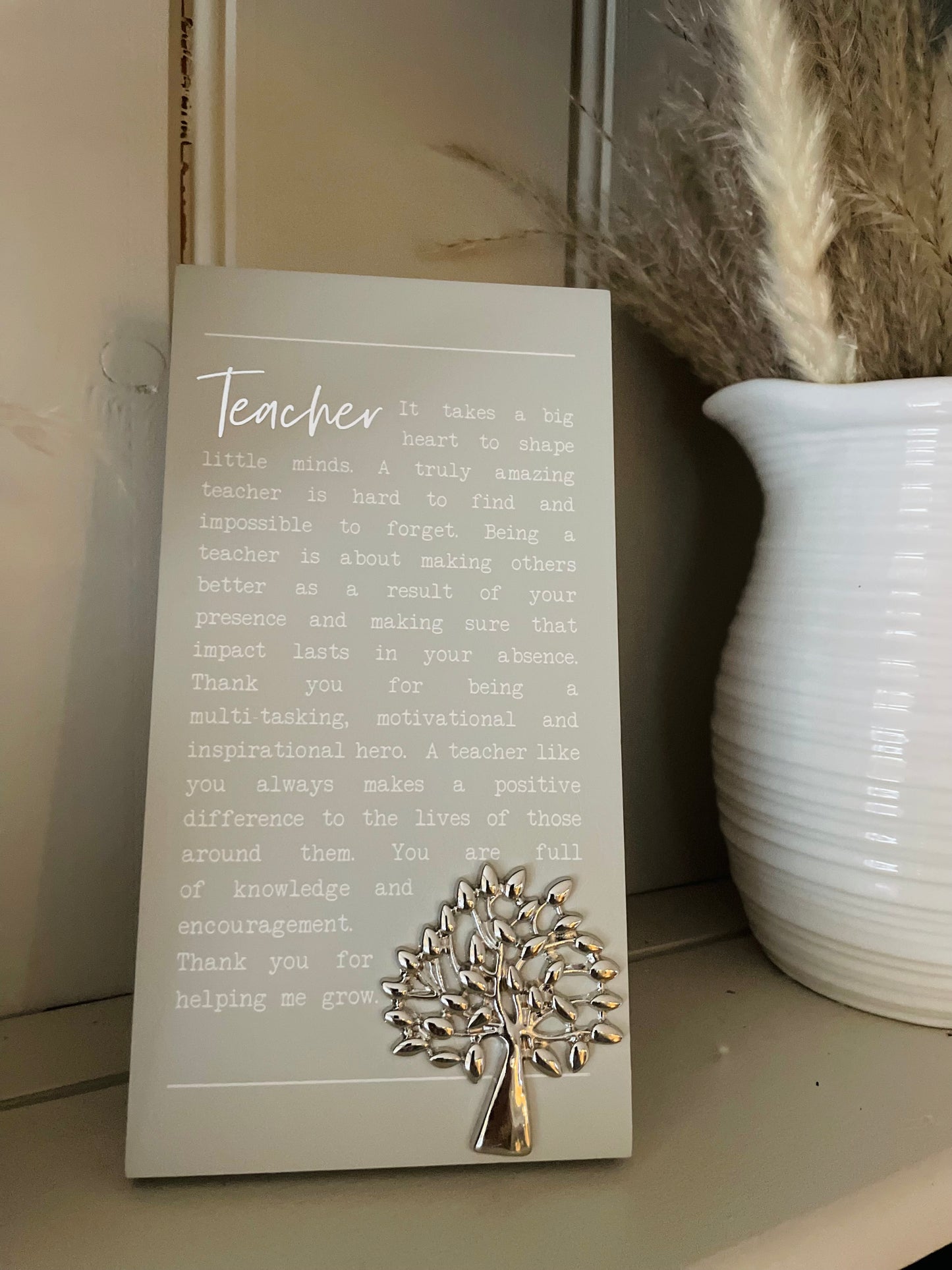 Standing Teacher Plaque