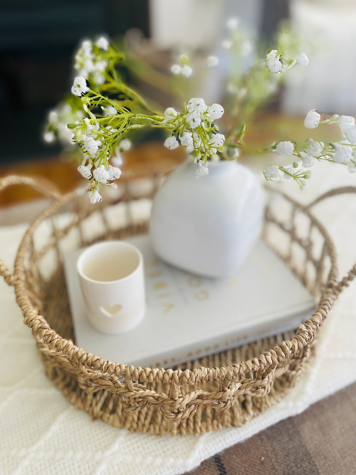 Tasha White Vase