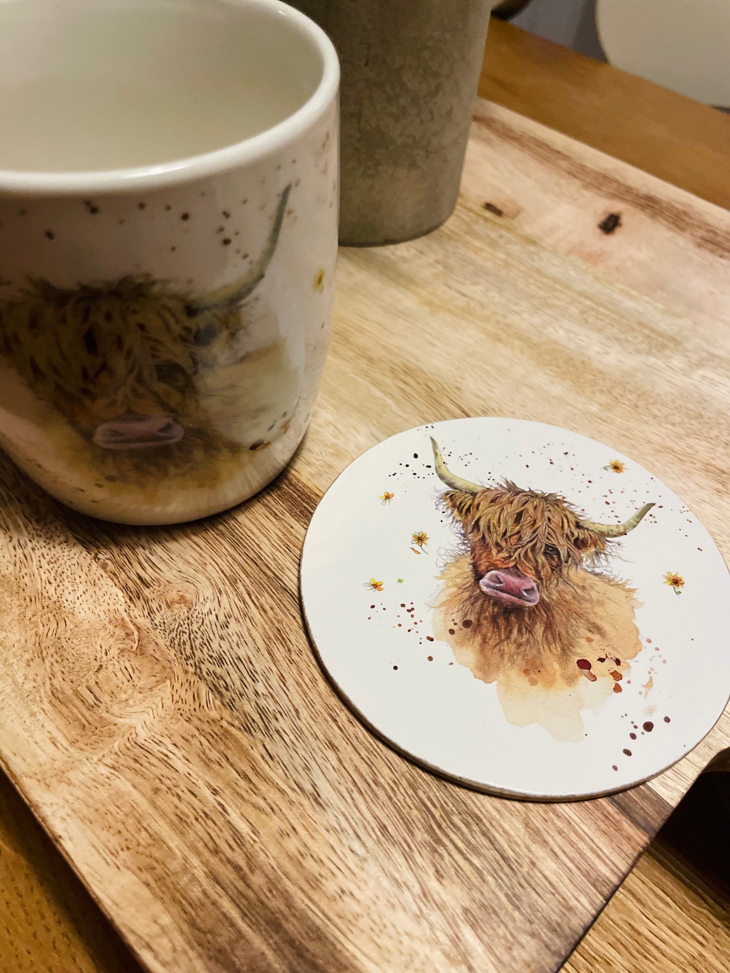 Jan Pashley Highland Cow Mug and Coaster Set