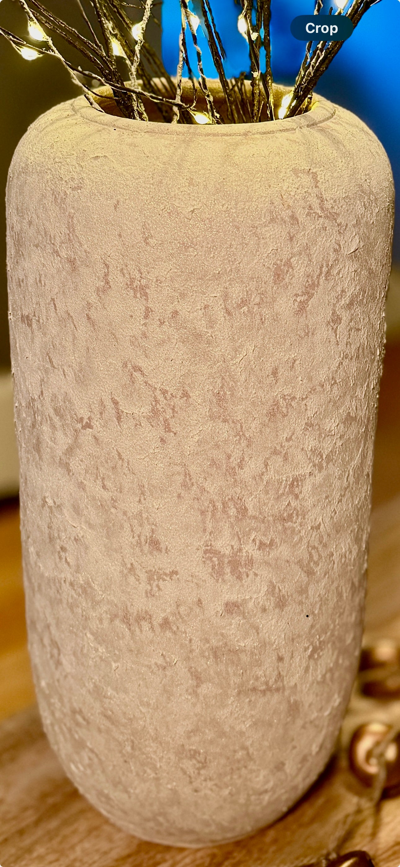 Beige and Gold Stone Vase