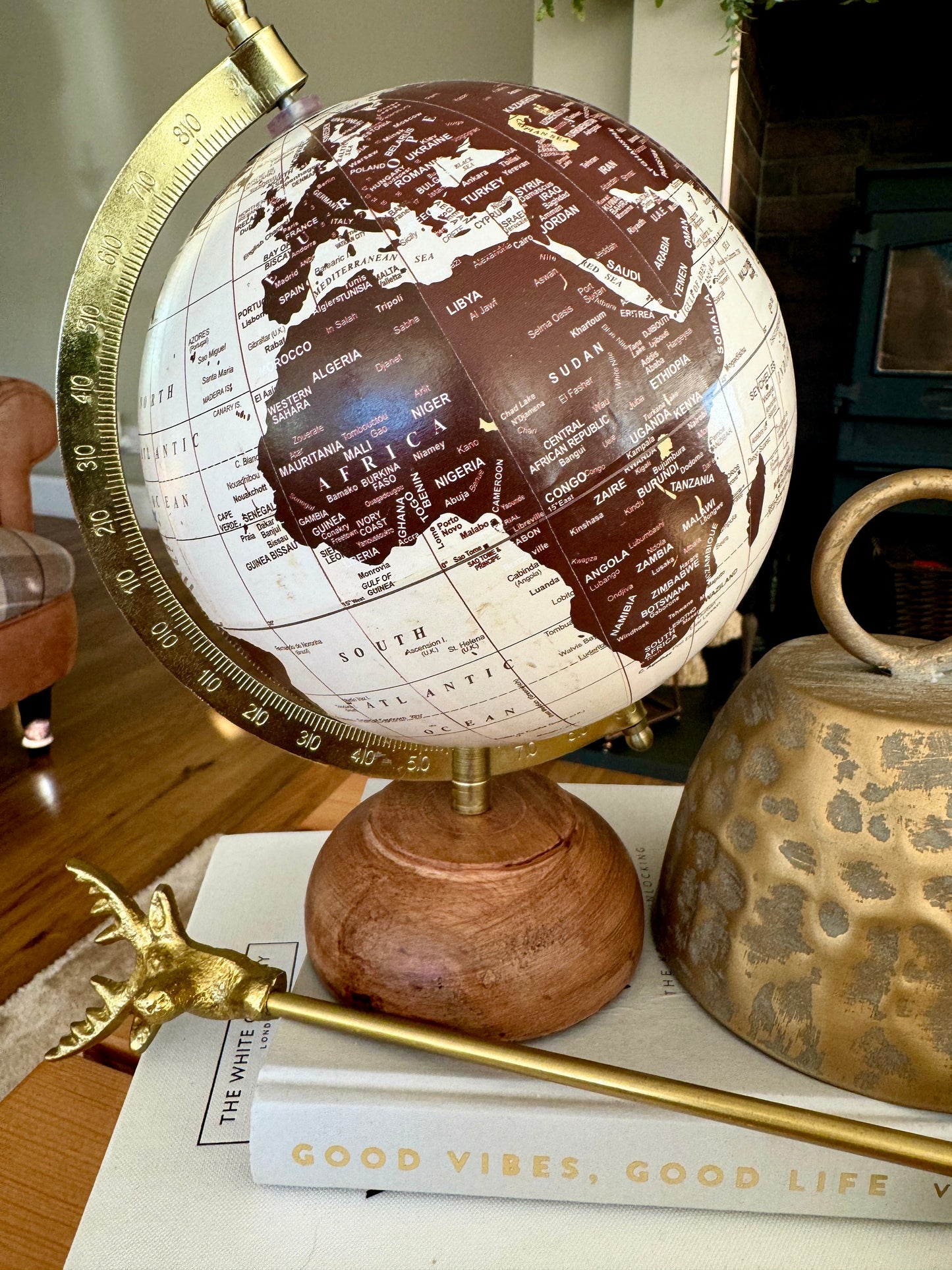 Mango Wood Globe