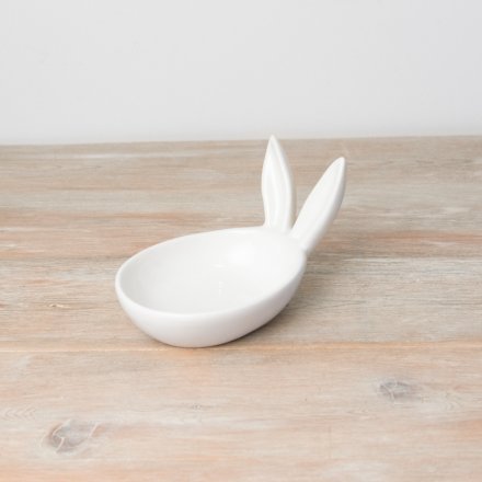 White Bunny Dish