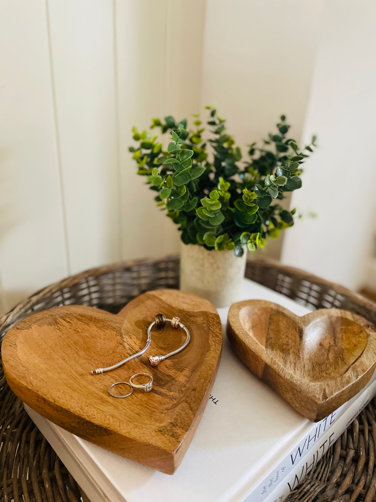 Natural Wooden Heart Dish - 2 sizes
