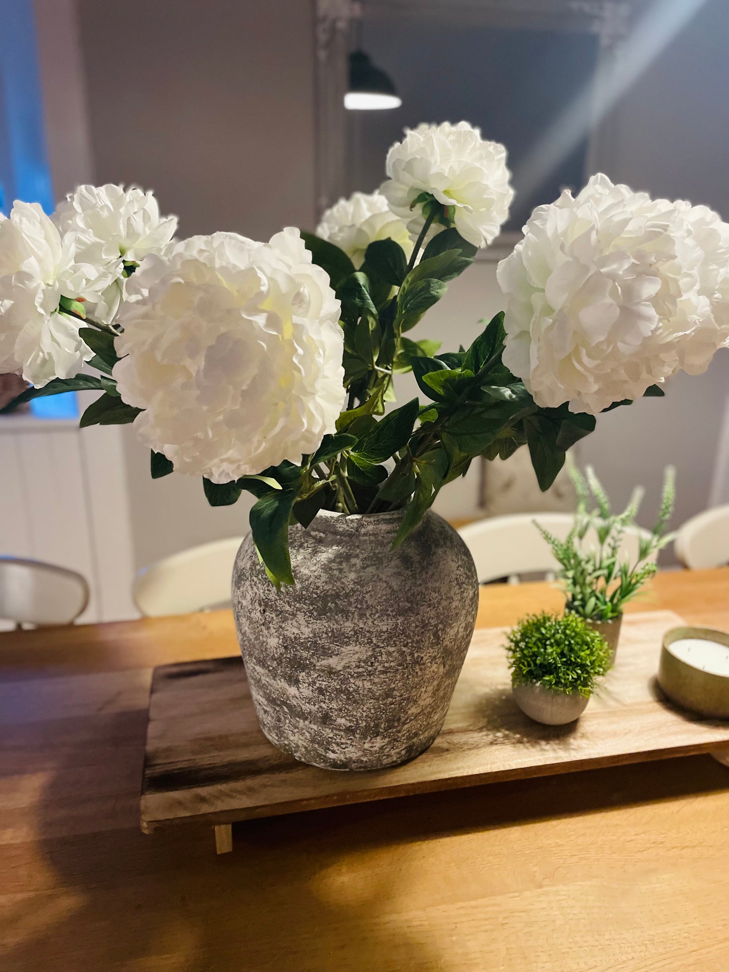Large White Peony Stem