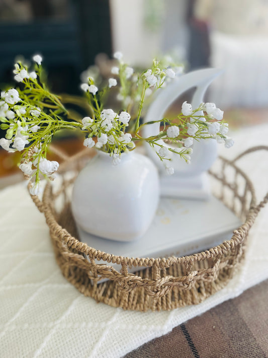 Tasha White Vase