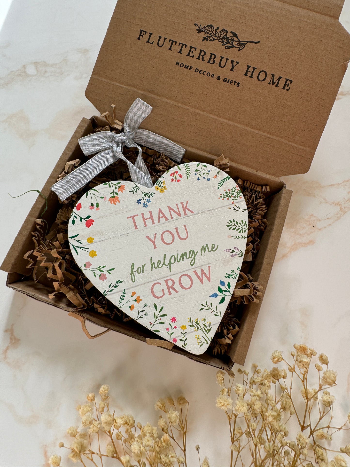 Floral Heart Hanging Plaque