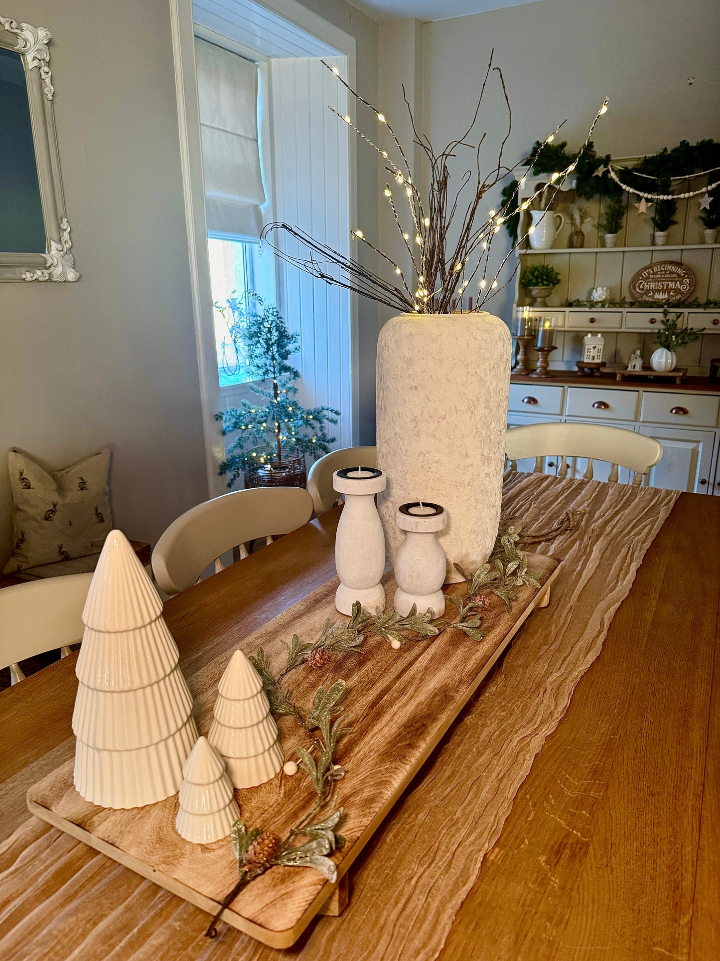 Rustic Wooden Pillar Candle Holders - Choice of Sizes